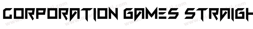 Corporation Games Straight字体转换